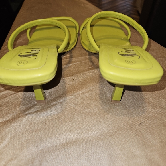 Sheln lime green slide sandals women's size 10 - Picture 5 of 6